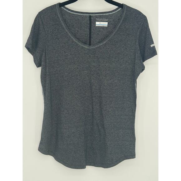 Columbia Willow Beach Omni -Wick Gray Short Sleeve T-Shirt Top Dark Gray M - Picture 3 of 7